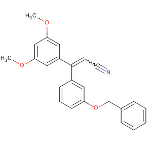 757961-90-3  2-Propenenitrile, 3-(3,5-dimethoxyphenyl)-3-[3-(phenylmethoxy)phenyl]-