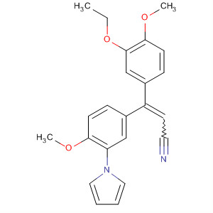 757962-45-1  2-Propenenitrile,3-(3-ethoxy-4-methoxyphenyl)-3-[4-methoxy-3-(1H-pyrrol-1-yl)phenyl]-