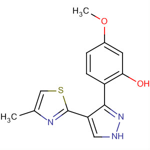 75908-89-3  Phenol, 5-methoxy-2-[4-(4-methyl-2-thiazolyl)-1H-pyrazol-3-yl]-