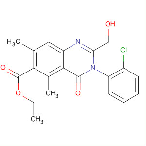 75913-83-6  6-Quinazolinecarboxylic acid,3-(2-chlorophenyl)-3,4-dihydro-2-(hydroxymethyl)-5,7-dimethyl-4-oxo-,ethyl ester