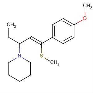 75958-47-3  Piperidine, 1-[1-ethyl-3-(4-methoxyphenyl)-3-(methylthio)-2-propenyl]-,(Z)-