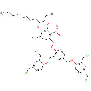760983-97-9  Benzene,2,4-bis[[2,4-bis(chloromethyl)phenoxy]methyl]-1-[[4-(dodecyloxy)-5-methoxy-2-nitrophenyl]methoxy]-