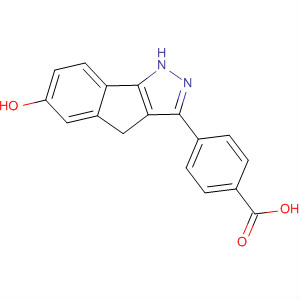 760989-83-1  Benzoic acid, 4-(1,4-dihydro-6-hydroxyindeno[1,2-c]pyrazol-3-yl)-