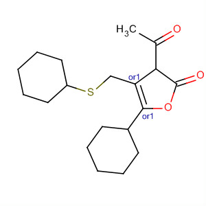 761442-68-6  2(3H)-Furanone, 3-acetyl-4-[(cyclohexylthio)methyl]dihydro-5-phenyl-,(4R,5R)-rel-