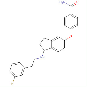 762175-17-7  Benzamide,4-[[1-[[2-(3-fluorophenyl)ethyl]amino]-2,3-dihydro-1H-inden-5-yl]oxy]-