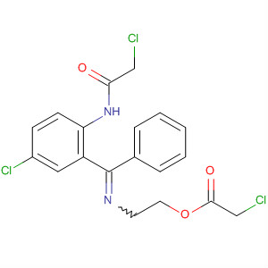 76303-60-1  Acetic acid, chloro-,2-[[[5-chloro-2-[(chloroacetyl)amino]phenyl]phenylmethylene]amino]ethylester