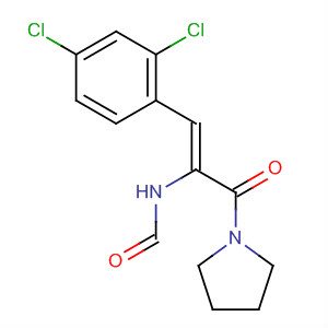 76304-63-7  Pyrrolidine,1-[3-(2,4-dichlorophenyl)-2-(formylamino)-1-oxo-2-propenyl]-, (Z)-
