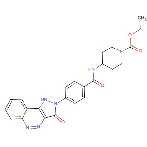 763143-24-4  1-Piperidinecarboxylic acid,4-[[4-(1,3-dihydro-3-oxo-2H-pyrazolo[4,3-c]cinnolin-2-yl)benzoyl]amino]-, ethyl ester