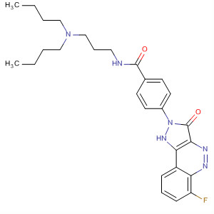 763145-53-5  Benzamide,N-[3-(dibutylamino)propyl]-4-(6-fluoro-1,3-dihydro-3-oxo-2H-pyrazolo[4,3-c]cinnolin-2-yl)-
