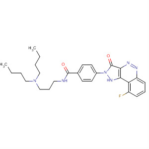 763146-09-4  Benzamide,N-[3-(dibutylamino)propyl]-4-(9-fluoro-1,3-dihydro-3-oxo-2H-pyrazolo[4,3-c]cinnolin-2-yl)-