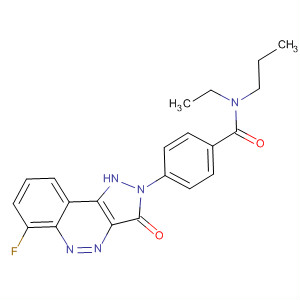 763146-65-2  Benzamide,N-ethyl-4-(6-fluoro-1,3-dihydro-3-oxo-2H-pyrazolo[4,3-c]cinnolin-2-yl)-N-propyl-