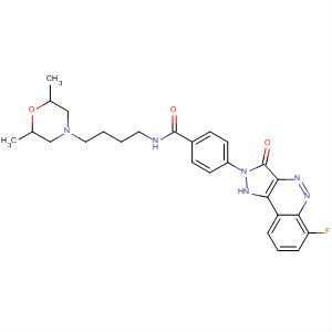 763146-73-2  Benzamide,N-[4-(2,6-dimethyl-4-morpholinyl)butyl]-4-(6-fluoro-1,3-dihydro-3-oxo-2H-pyrazolo[4,3-c]cinnolin-2-yl)-