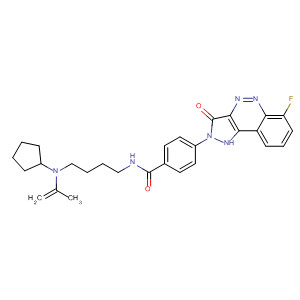 763146-82-3  Benzamide,N-[4-(cyclopentyl-2-propenylamino)butyl]-4-(6-fluoro-1,3-dihydro-3-oxo-2H-pyrazolo[4,3-c]cinnolin-2-yl)-
