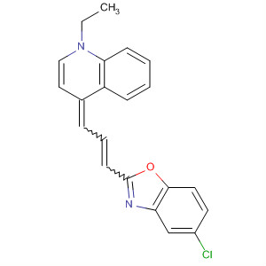 76379-37-8  Quinoline,4-[3-(5-chloro-2-benzoxazolyl)-2-propenylidene]-1-ethyl-1,4-dihydro-