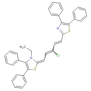 76379-41-4  Thiazole,2-[3-chloro-5-(4,5-diphenyl-2-thiazolyl)-2,4-pentadienylidene]-3-ethyl-2,3-dihydro-4,5-diphenyl-