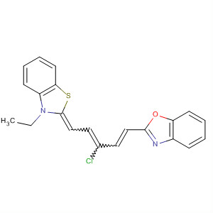 76379-49-2  Benzoxazole,2-[3-chloro-5-(3-ethyl-2(3H)-benzothiazolylidene)-1,3-pentadienyl]-