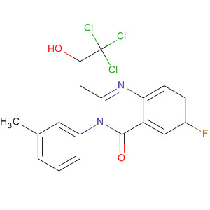 76415-04-8  4(3H)-Quinazolinone,6-fluoro-3-(3-methylphenyl)-2-(3,3,3-trichloro-2-hydroxypropyl)-