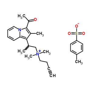 66967-63-3  N-[2-(3-acetyl-2-methylindolizin-1-yl)propyl]-N,N-dimethylbut-3-yn-1-aminium 4-methylbenzenesulfonate