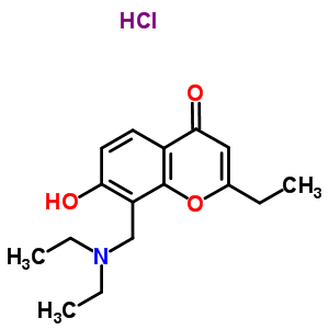 67195-56-6  8-[(diethylamino)methyl]-2-ethyl-7-hydroxy-4H-chromen-4-one hydrochloride
