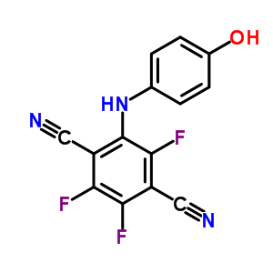 67205-71-4  2,3,5-trifluoro-6-[(4-hydroxyphenyl)amino]benzene-1,4-dicarbonitrile