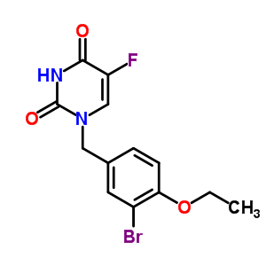 67207-95-8  1-(3-bromo-4-ethoxybenzyl)-5-fluoropyrimidine-2,4(1H,3H)-dione