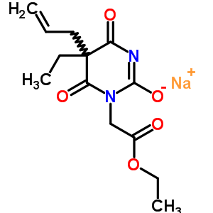 67466-17-5  sodium 1-(2-ethoxy-2-oxoethyl)-5-ethyl-4,6-dioxo-5-prop-2-en-1-yl-1,4,5,6-tetrahydropyrimidin-2-olate