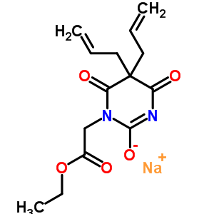 67466-24-4  sodium 1-(2-ethoxy-2-oxoethyl)-4,6-dioxo-5,5-diprop-2-en-1-yl-1,4,5,6-tetrahydropyrimidin-2-olate