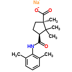 67814-70-4  sodium (1R,3S)-3-[(2,6-dimethylphenyl)carbamoyl]-1,2,2-trimethylcyclopentanecarboxylate