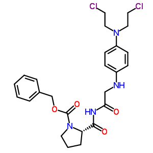 68427-04-3  benzyl (2S)-2-{[({4-[bis(2-chloroethyl)amino]phenyl}amino)acetyl]carbamoyl}pyrrolidine-1-carboxylate