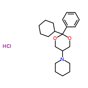 68450-77-1  1-(2-cyclohexyl-2-phenyl-1,3-dioxan-5-yl)piperidine hydrochloride