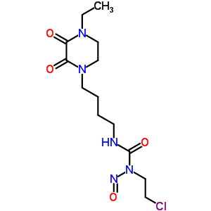 69000-73-3  1-(2-chloroethyl)-3-[4-(4-ethyl-2,3-dioxopiperazin-1-yl)butyl]-1-nitrosourea