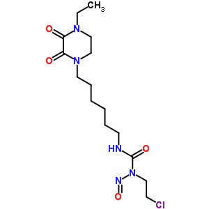 69000-74-4  1-(2-chloroethyl)-3-[6-(4-ethyl-2,3-dioxopiperazin-1-yl)hexyl]-1-nitrosourea