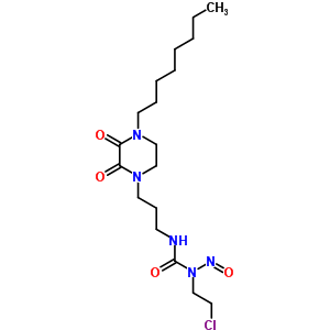 69000-89-1  1-(2-chloroethyl)-1-nitroso-3-[3-(4-octyl-2,3-dioxopiperazin-1-yl)propyl]urea