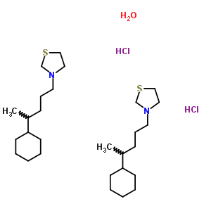 69226-55-7  bis[3-(4-cyclohexylpentyl)-1,3-thiazolidine] dihydrochloride hydrate