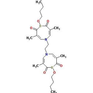 69402-04-6  (2Z,7Z,2'Z,7'Z)-1,1'-ethane-1,2-diylbis(5-butoxy-3,7-dimethyl-1,5-azaborocine-4,6(1H,5H)-dione)