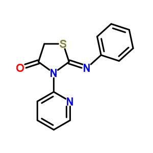 69437-77-0  (2Z)-2-(phenylimino)-3-pyridin-2-yl-1,3-thiazolidin-4-one