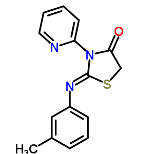 69437-78-1  (2Z)-2-[(3-methylphenyl)imino]-3-pyridin-2-yl-1,3-thiazolidin-4-one