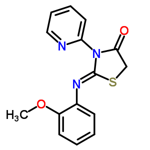 69437-81-6  (2Z)-2-[(2-methoxyphenyl)imino]-3-pyridin-2-yl-1,3-thiazolidin-4-one