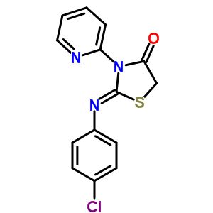 69437-84-9  (2Z)-2-[(4-chlorophenyl)imino]-3-pyridin-2-yl-1,3-thiazolidin-4-one