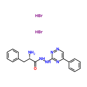 69467-40-9  (2S)-2-amino-3-phenyl-N'-(5-phenyl-1,2,4-triazin-3-yl)propanehydrazide dihydrobromide (non-preferred name)