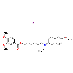 69788-33-6  6-[ethyl(6-methoxy-1,2,3,4-tetrahydronaphthalen-2-yl)amino]hexyl 3,4-dimethoxybenzoate hydrochloride