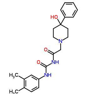 70166-86-8  N-[(3,4-dimethylphenyl)carbamoyl]-2-(4-hydroxy-4-phenylpiperidin-1-yl)acetamide