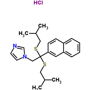 70891-54-2  1-{2,2-bis[(2-methylpropyl)sulfanyl]-2-naphthalen-2-ylethyl}-1H-imidazole hydrochloride