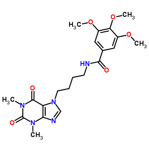 70919-88-9  N-[4-(1,3-dimethyl-2,6-dioxo-1,2,3,6-tetrahydro-7H-purin-7-yl)butyl]-3,4,5-trimethoxybenzamid