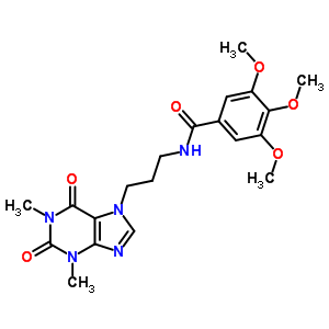 71016-20-1  N-[3-(1,3-dimethyl-2,6-dioxo-1,2,3,6-tetrahydro-7H-purin-7-yl)propyl]-3,4,5-trimethoxybenzamide