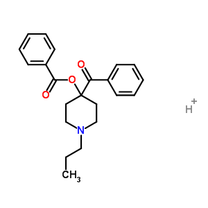 71266-49-4  methanone, [4-(benzoyloxy)-1-propyl-4-piperidinyl]phenyl-, hydrogen salt