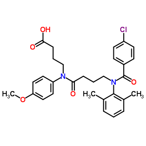 71455-65-7  Ácido 4-[(4-{[(4-clorofenil)carbonilo](2,6-dimetilfenil)amino}butanoil)(4-metoxifenil)amino]butanoico