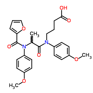71455-80-6  4-{[N-(furan-2-ylcarbonyl)-N-(4-methoxyphenyl)alanyl](4-methoxyphenyl)amino}butanoic acid