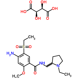 71675-91-7  4-amino-N-[(1-ethylpyrrolidin-2-yl)methyl]-5-(ethylsulfonyl)-2-methoxybenzamide 2,3-dihydroxybutanedioate (salt)