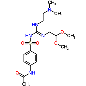 71795-29-4  N-[4-({(2,2-dimethoxyethyl)[2-(dimethylamino)ethyl]carbamimidoyl}sulfamoyl)phenyl]acetamide